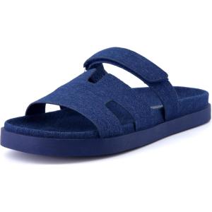 imageCUSHIONAIRE Womens Lotto footbed sandal with Comfort Wide Widths AvailableDenim