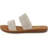 imageCUSHIONAIRE Womens Alana rhinestone two band slide sandal Memory FoamSilver
