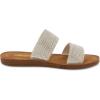 imageCUSHIONAIRE Womens Alana rhinestone two band slide sandal Memory FoamSilver