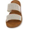 imageCUSHIONAIRE Womens Alana rhinestone two band slide sandal Memory FoamSilver