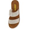 imageCUSHIONAIRE Womens Alana rhinestone two band slide sandal Memory FoamSilver