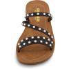 imageCUSHIONAIRE Womens Andrea strappy stud slide sandal Memory FoamBlack