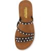 imageCUSHIONAIRE Womens Andrea strappy stud slide sandal Memory FoamBlack