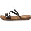 imageCUSHIONAIRE Womens Andrea strappy stud slide sandal Memory FoamBlack