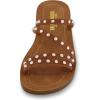 imageCUSHIONAIRE Womens Andrea strappy stud slide sandal Memory FoamTan