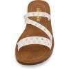 imageCUSHIONAIRE Womens Andrea strappy stud slide sandal Memory FoamWhite