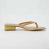 imageCUSHIONAIRE Womens Breezy Block Heel Thong Sandals Memory Foam Wide Widths AvailableNude