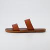 imageCUSHIONAIRE Womens Calico 2 band slide Sandal with Comfort FoamCognac