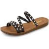 imageCUSHIONAIRE Womens Andrea strappy stud slide sandal Memory FoamBlack