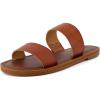 imageCUSHIONAIRE Womens Calico 2 band slide Sandal with Comfort FoamCognac