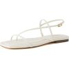 imageCUSHIONAIRE Womens Glory strappy flat sandal Memory Foam and Wide Widths AvailableWhite
