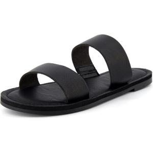 imageCUSHIONAIRE Womens Calico 2 band slide Sandal with Comfort FoamBlack