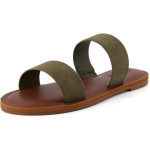 imageCUSHIONAIRE Womens Calico 2 band slide Sandal with Comfort FoamOlive