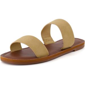 imageCUSHIONAIRE Womens Calico 2 band slide Sandal with Comfort FoamSand