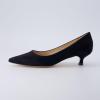 imageCUSHIONAIRE Womens Bay Kitten Heel Dress Shoe Memory Foam Wide Widths AvailableMicrosuede Black