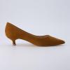 imageCUSHIONAIRE Womens Bay Kitten Heel Dress Shoe Memory Foam Wide Widths AvailableMicrosuede Cognac