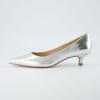 imageCUSHIONAIRE Womens Bay Kitten Heel Dress Shoe Memory Foam Wide Widths AvailableSilver Metallic