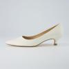 imageCUSHIONAIRE Womens Bay Kitten Heel Dress Shoe Memory Foam Wide Widths AvailableSmooth Cream