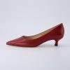 imageCUSHIONAIRE Womens Bay Kitten Heel Dress Shoe Memory Foam Wide Widths AvailableSmooth Red