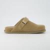 imageCUSHIONAIRE Womens Boulder Genuine Suede Clog with Swivel Strap  Lightweight EVA Sole Memory Foam Insole Wide Widths AvailableBiscuit Suede