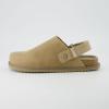 imageCUSHIONAIRE Womens Boulder Genuine Suede Clog with Swivel Strap  Lightweight EVA Sole Memory Foam Insole Wide Widths AvailableBiscuit Suede