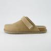 imageCUSHIONAIRE Womens Boulder Genuine Suede Clog with Swivel Strap  Lightweight EVA Sole Memory Foam Insole Wide Widths AvailableBiscuit Suede