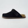 imageCUSHIONAIRE Womens Boulder Genuine Suede Clog with Swivel Strap  Lightweight EVA Sole Memory Foam Insole Wide Widths AvailableBlack Suede