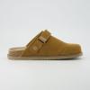 imageCUSHIONAIRE Womens Boulder Genuine Suede Clog with Swivel Strap  Lightweight EVA Sole Memory Foam Insole Wide Widths AvailableChestnut Suede