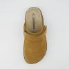 imageCUSHIONAIRE Womens Boulder Genuine Suede Clog with Swivel Strap  Lightweight EVA Sole Memory Foam Insole Wide Widths AvailableChestnut Suede