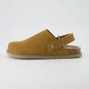 imageCUSHIONAIRE Womens Boulder Genuine Suede Clog with Swivel Strap  Lightweight EVA Sole Memory Foam Insole Wide Widths AvailableChestnut Suede