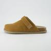 imageCUSHIONAIRE Womens Boulder Genuine Suede Clog with Swivel Strap  Lightweight EVA Sole Memory Foam Insole Wide Widths AvailableChestnut Suede