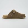 imageCUSHIONAIRE Womens Boulder Genuine Suede Clog with Swivel Strap  Lightweight EVA Sole Memory Foam Insole Wide Widths AvailableTaupe Suede