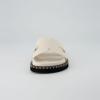 imageCUSHIONAIRE Womens Crisp Footbed Slide Sandal with Espadrille Stitching Comfort Memory Foam Wide Widths AvailableCream