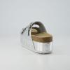 imageCUSHIONAIRE Womens Guru Genuine Leather footbed platform sandal with Comfort Wide Widths AvailableSilver