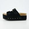 imageCUSHIONAIRE Womens Guru Genuine Leather footbed platform sandal with Comfort Wide Widths AvailableSuede Black