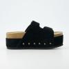 imageCUSHIONAIRE Womens Guru Genuine Leather footbed platform sandal with Comfort Wide Widths AvailableSuede Black