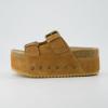 imageCUSHIONAIRE Womens Guru Genuine Leather footbed platform sandal with Comfort Wide Widths AvailableSuede Chestnut