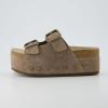 imageCUSHIONAIRE Womens Guru Genuine Leather footbed platform sandal with Comfort Wide Widths AvailableSuede Taupe