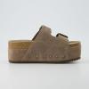 imageCUSHIONAIRE Womens Guru Genuine Leather footbed platform sandal with Comfort Wide Widths AvailableSuede Taupe