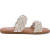 imageCUSHIONAIRE Womens Natasha rhinestone braided slide sandal Memory Foam Wide Widths AvailableSilver