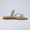 imageCUSHIONAIRE Womens Vivid Beaded Slide Sandal Memory FoamTan Embellished