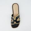 imageCUSHIONAIRE Womens Voyage slide sandal Memory Foam Wide Widths AvailableBlack Woven