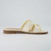 imageCUSHIONAIRE Womens Voyage slide sandal Memory Foam Wide Widths AvailableCream Woven