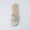 imageCUSHIONAIRE Womens Voyage slide sandal Memory Foam Wide Widths AvailableEmbellish Clear