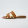imageCUSHIONAIRE Womens Voyage slide sandal Memory Foam Wide Widths AvailableWhiskey Woven