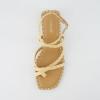 imageCUSHIONAIRE Womens Wave Block Heel Wrap Sandals Memory Foam Wide Widths AvailableRaffia Natural