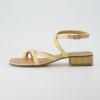 imageCUSHIONAIRE Womens Wave Block Heel Wrap Sandals Memory Foam Wide Widths AvailableRaffia Natural