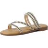 imageCUSHIONAIRE Womens Vivid Beaded Slide Sandal Memory FoamTan Embellished