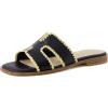 imageCUSHIONAIRE Womens Voyage slide sandal Memory Foam Wide Widths AvailableBlack Woven