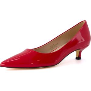 imageCUSHIONAIRE Womens Bay Kitten Heel Dress Shoe Memory Foam Wide Widths AvailableRed Patent